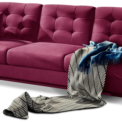 Dreisitzer-Sofa SASHA – bordeauxrot
