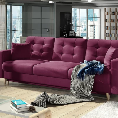 Dreisitzer-Sofa SASHA – bordeauxrot