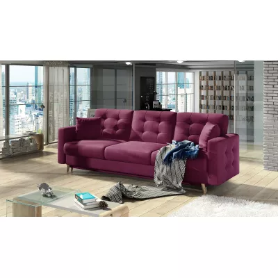 Dreisitzer-Sofa SASHA – bordeauxrot