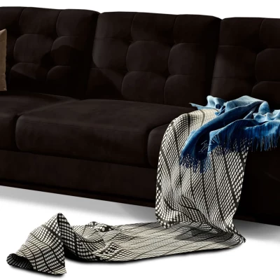 Dreisitzer-Sofa SASHA – dunkelbraun / hellbraun