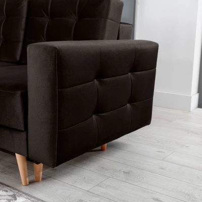 Dreisitzer-Sofa SASHA – dunkelbraun / hellbraun