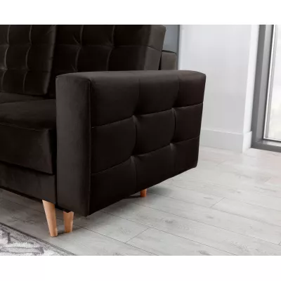 Dreisitzer-Sofa SASHA – dunkelbraun / hellbraun