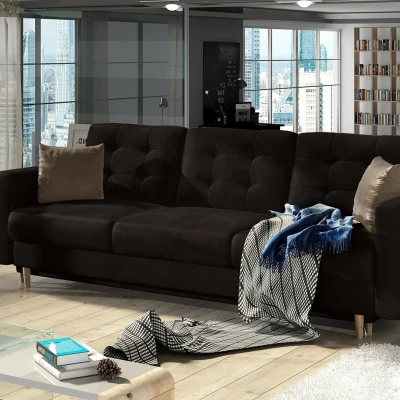 Dreisitzer-Sofa SASHA – dunkelbraun / hellbraun