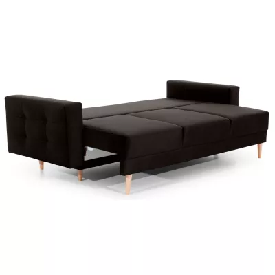 Dreisitzer-Sofa SASHA – dunkelbraun / hellbraun