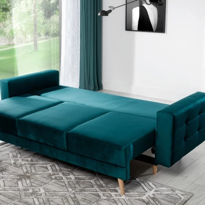 Dreisitzer-Sofa SASHA – Dunkelgrün
