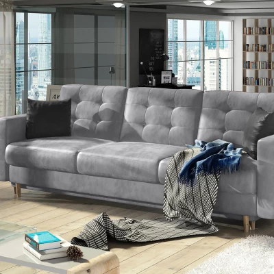 Dreisitzer-Sofa SASHA – Hellgrau/Anthrazit