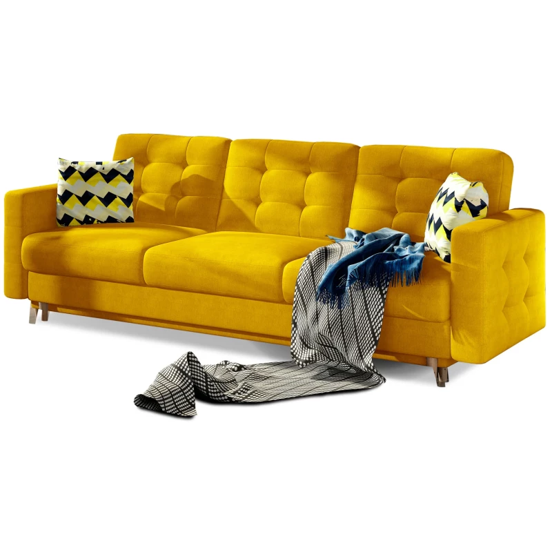 Dreisitzer-Sofa SASHA - gelb