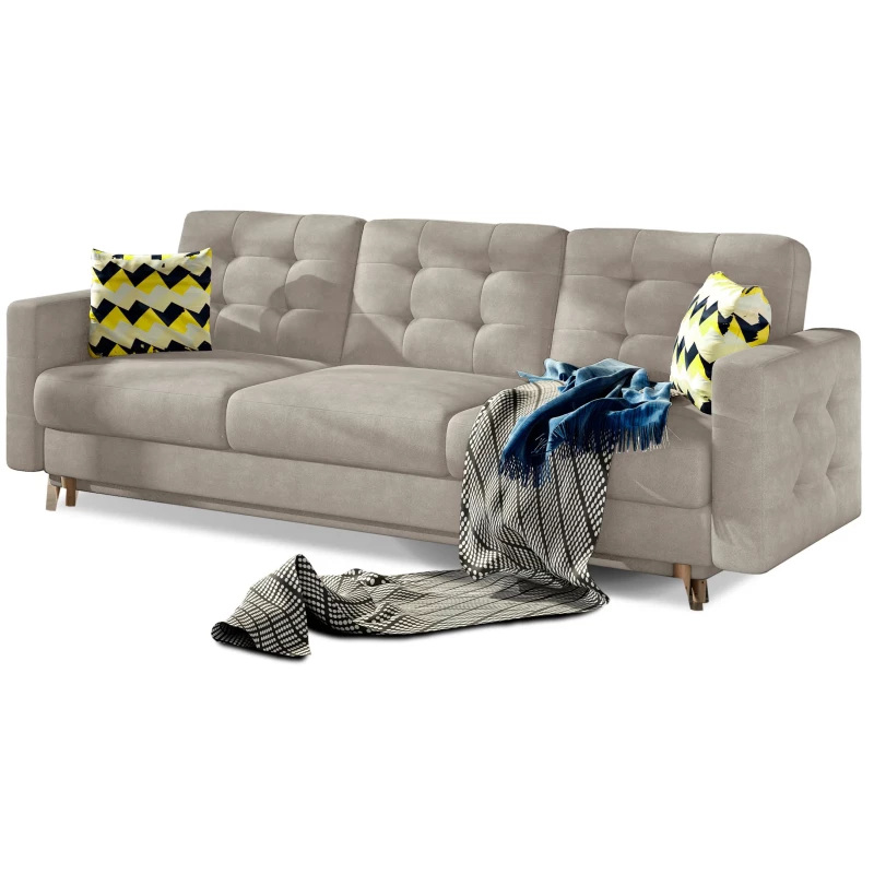 Dreisitzer-Sofa SASHA – hellbeige