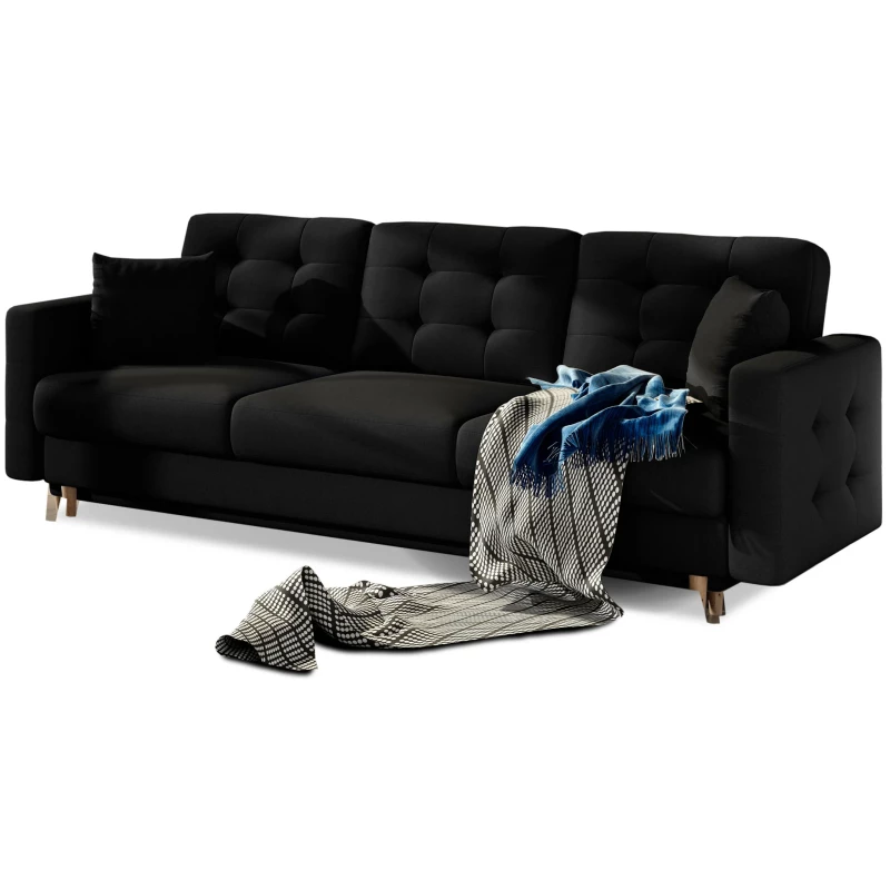 Dreisitzer-Sofa SASHA - schwarz