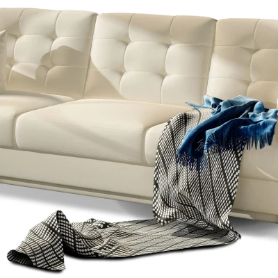 Dreisitzer-Sofa SASHA – beiges Öko-Leder