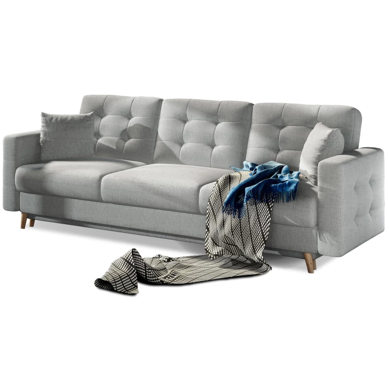 Dreisitzer-Sofa SASHA – hellgrau