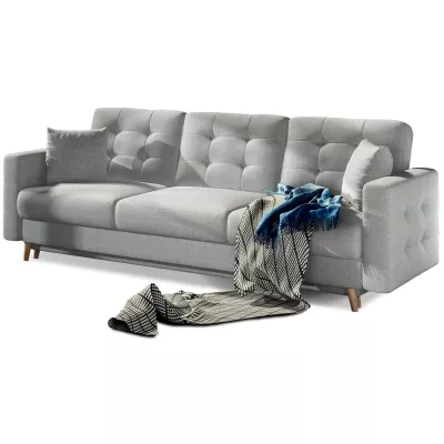 Dreisitzer-Sofa SASHA – hellgrau