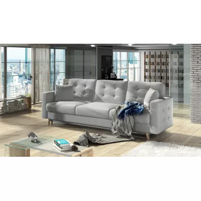 Dreisitzer-Sofa SASHA – hellgrau