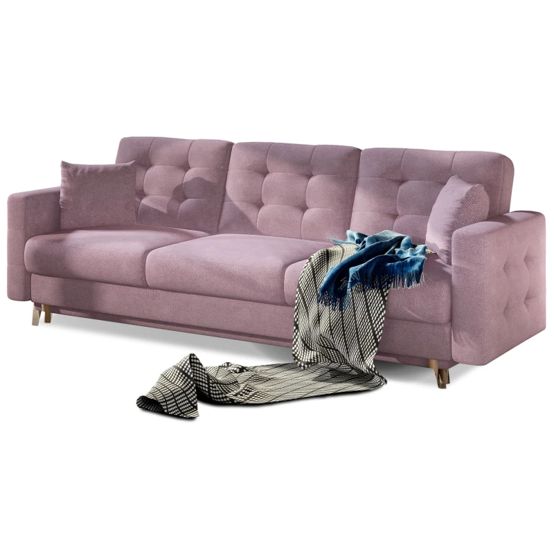 Dreisitzer-Sofa SASHA – Hellrosa