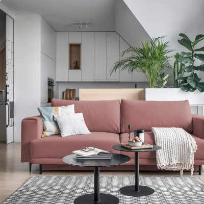 Elegantes Dreisitzer-Sofa AVENIA – rosa