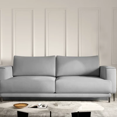 Elegantes Dreisitzer-Sofa AVENIA – hellgrau
