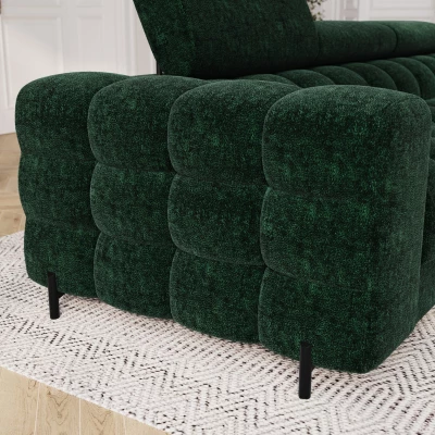 Geräumiges Schlafsofa ILARA – Dunkelgrün