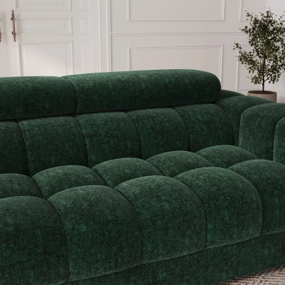 Geräumiges Schlafsofa ILARA – Dunkelgrün