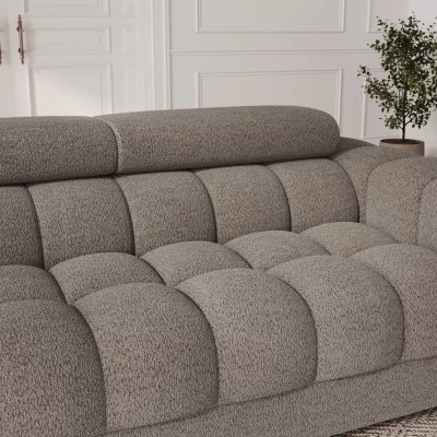 Geräumiges Schlafsofa ILARA – Dunkelbeige