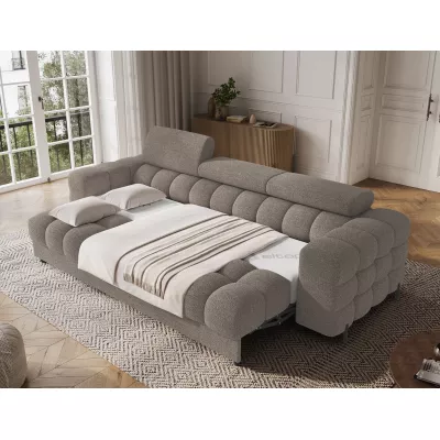 Geräumiges Schlafsofa ILARA – Dunkelbeige