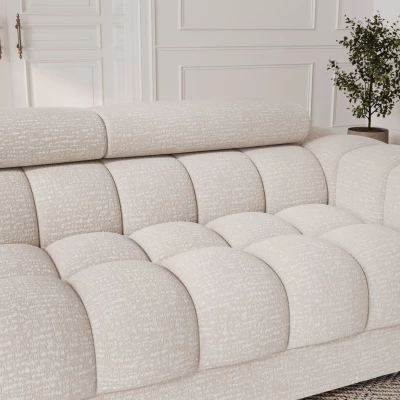 Geräumiges Schlafsofa ILARA – hellbeige