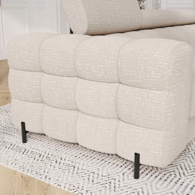 Geräumiges Schlafsofa ILARA – hellbeige