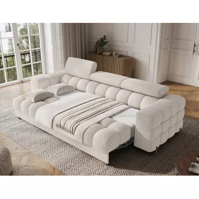 Geräumiges Schlafsofa ILARA – hellbeige