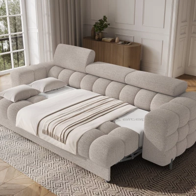 Geräumiges Schlafsofa ILARA – beige