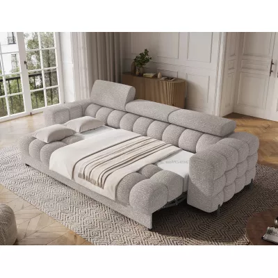 Geräumiges Schlafsofa ILARA – grau-beige