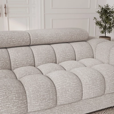 Geräumiges Schlafsofa ILARA – grau-beige