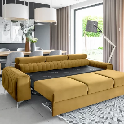 Dreisitzer-Wohnzimmersofa MELISENDE - Senf