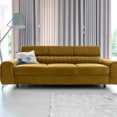 Dreisitzer-Wohnzimmersofa MELISENDE - Senf