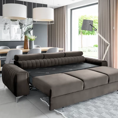 Dreisitzer-Wohnzimmersofa MELISENDE - dunkelbraun