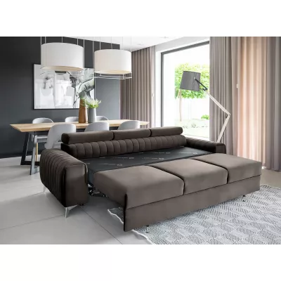 Dreisitzer-Wohnzimmersofa MELISENDE - dunkelbraun