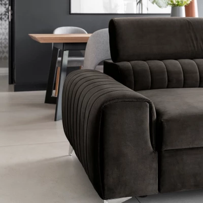 Dreisitzer-Wohnzimmersofa MELISENDE - dunkelbraun