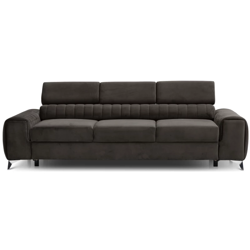 Dreisitzer-Wohnzimmersofa MELISENDE - dunkelbraun