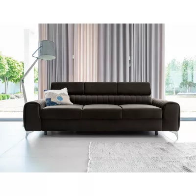 Dreisitzer-Wohnzimmersofa MELISENDE - dunkelbraun
