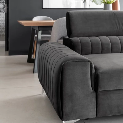 Dreisitzer-Wohnzimmersofa MELISENDE - dunkelgrau