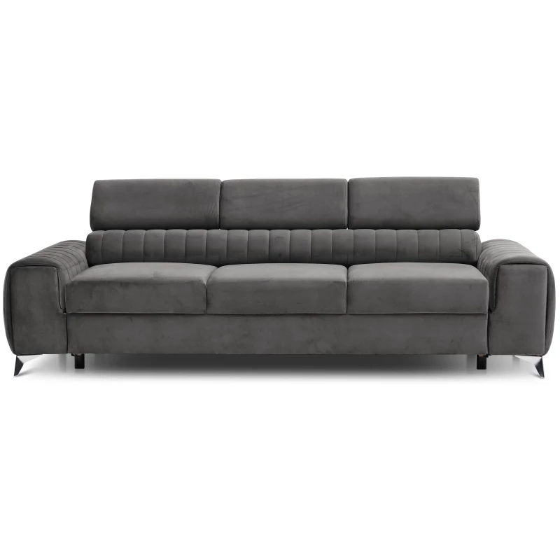 Dreisitzer-Wohnzimmersofa MELISENDE - dunkelgrau