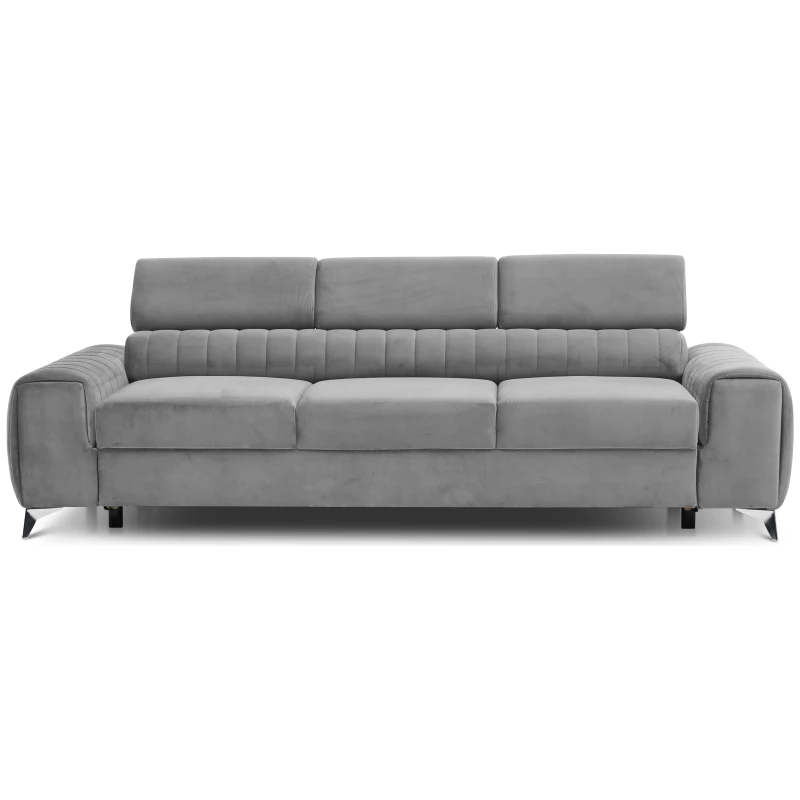 Dreisitzer-Wohnzimmersofa MELISENDE - hellgrau