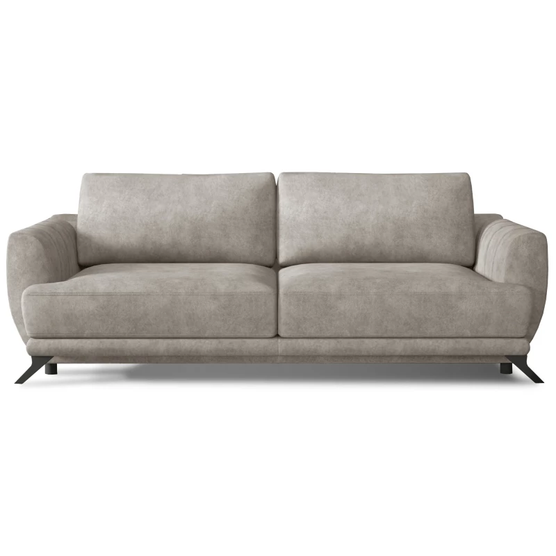 Stilvolles Schlafsofa ZARIN – beiges Öko-Leder