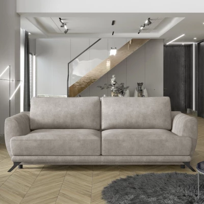 Stilvolles Schlafsofa ZARIN – beiges Öko-Leder