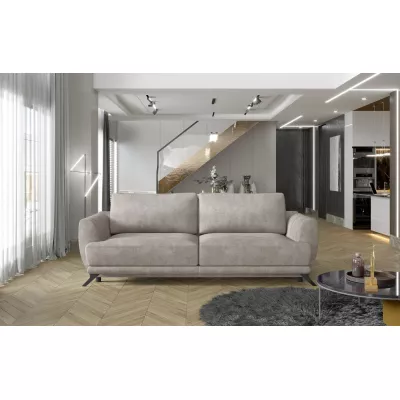 Stilvolles Schlafsofa ZARIN – beiges Öko-Leder