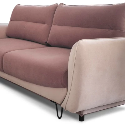 Schlafsofa fürs Wohnzimmer AISLIN – Dunkelrosa/Hellbeige