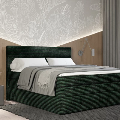 Amerikanisches Bett 140x200 CALVIA 1 - grün + GRATIS Matratzenauflage