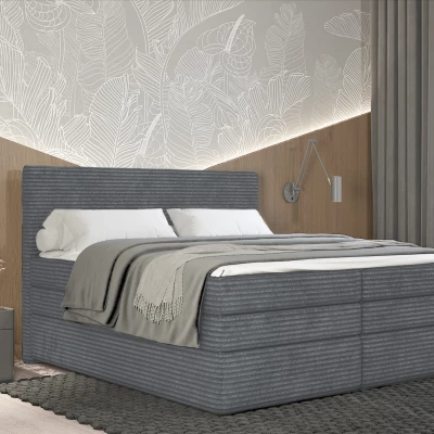 Amerikanisches Bett 160x200 CALVIA 2 - grau + GRATIS Matratzenauflage