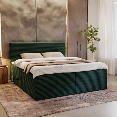 Kontinentales Bett 180x200 ORVEXA 2 - grün