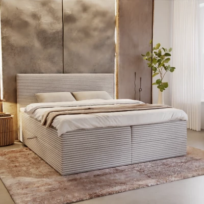 Kontinentales Bett 180x200 ORVEXA 2 - grau