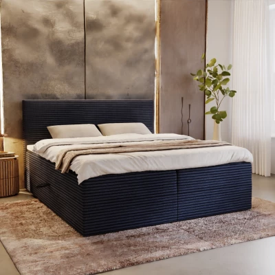 Kontinentales Bett 180x200 ORVEXA 2 - blau