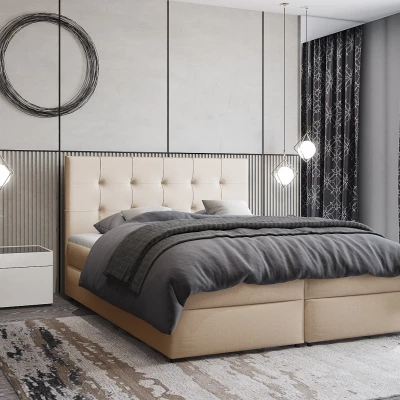 Amerikanisches Bett 140x200 ALBERA 2 - beige